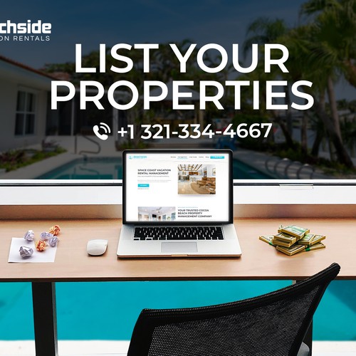 Design a Vacation Rental Management Postcard - Appeal to Property Owners Design by Mister Rainbow