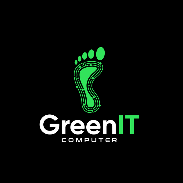 Design by BleuJinz titled "Bold foot IT logo concept for GreenIT"