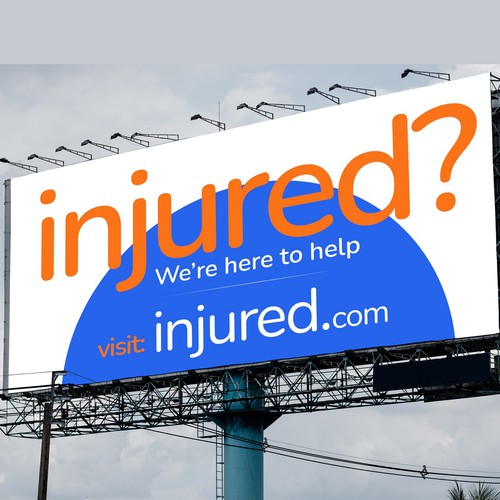 Injured.com Billboard Poster Design Ontwerp door Kosmos Creatives