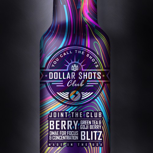 Create an eye-catching energy shot drink bottle design for the relaunch our eCommerce Supplement Shot Co.!! Design by Dimanist