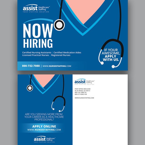 Redesign our Help Wanted Postcard! Design by Analyn26