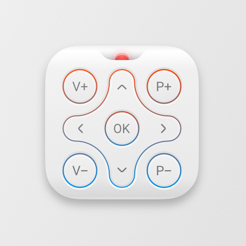 Remote control icon for iOS app Design by lks--