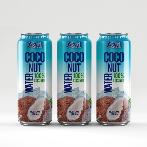 HELP CREATE A COCONUT WATER LABEL PART OF COCONUT WATER LINEUP 100% COCONUT WATER Diseño de creationMB