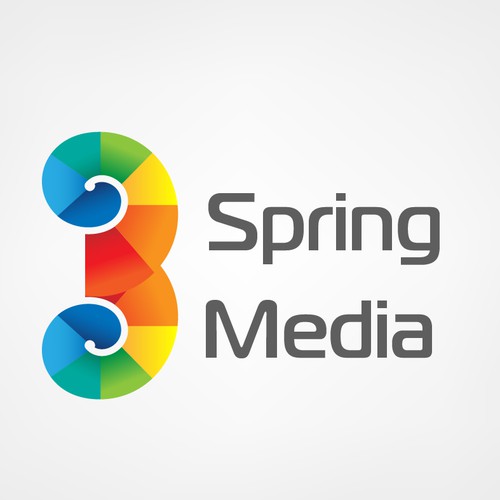 Three Spring Media logo rebrand Design by TheElevens 11.11