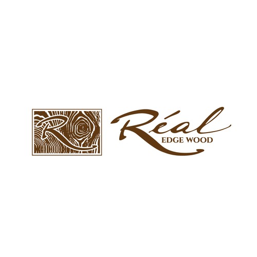 Wood Grain Logo For Luxury Real Wood Furniture Brand Logo Design