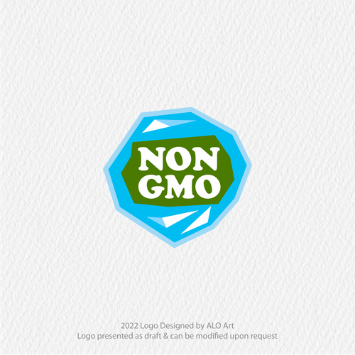 Food Packaging NON-GMO Logo Design by ALO Art