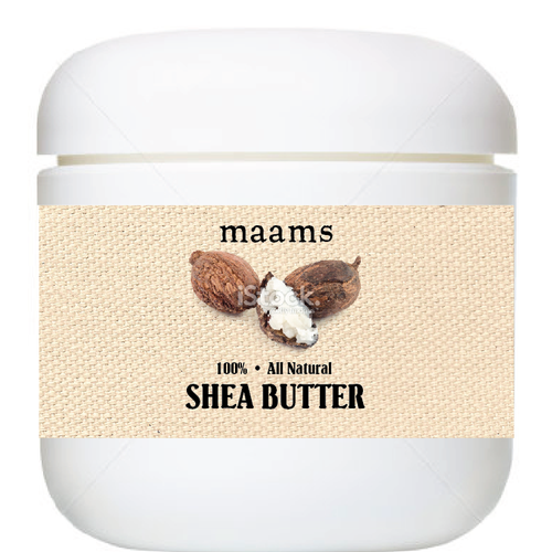 Packaging label for a 100 Natural Shea Butter company Product label