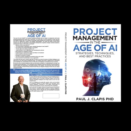 Simple, professional cover for a business book about Artificial Intelligence Design by anisha umělec