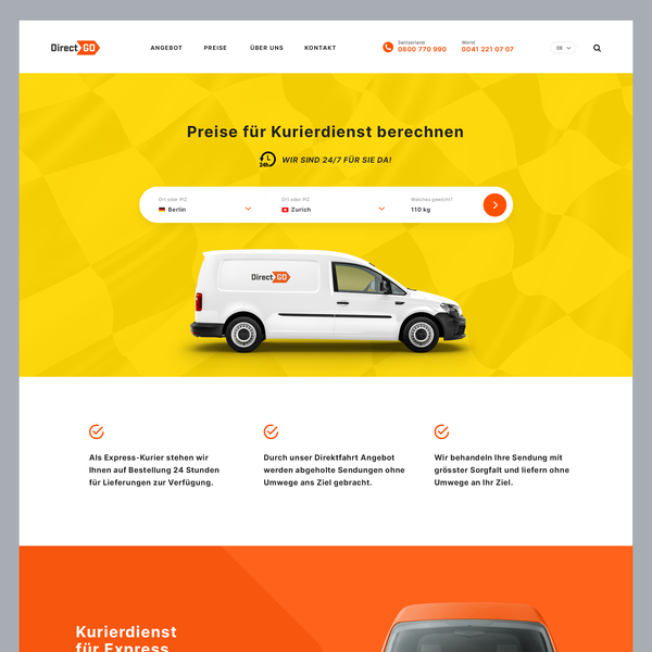 Design realizzato da Design Helper intitolato "DirectGO GmbH"