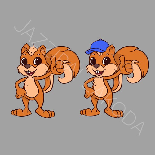 Friendly Squirrel Mascot Design by L A K O D A