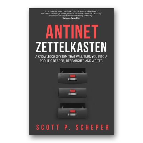 Design the Highly Anticipated Book about Analog Notetaking: "Antinet Zettelkasten" Ontwerp door Colibrian
