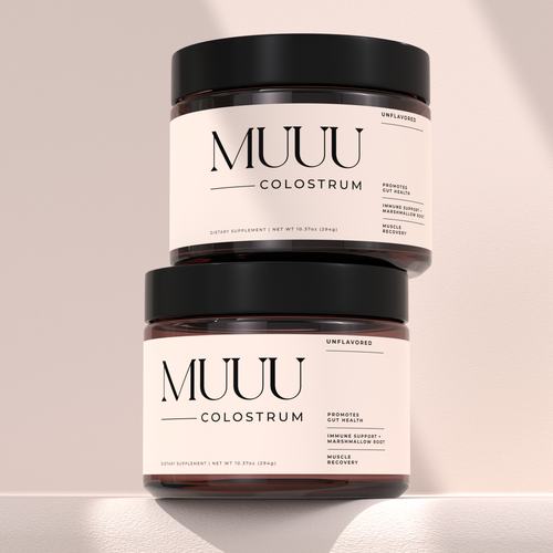 Design an aesthetic label for our Colostrum Product Design by ilonaGi