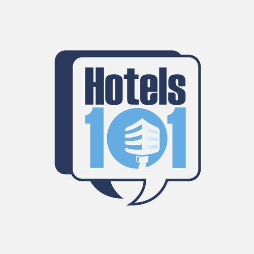 Create a logo for a podcast called - Hotels 101 - incorporate a hotel in the logo Design by inwin