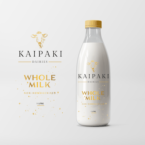 Design We need a premium milk bottle design for 1 litre glass botltes por Shizurux