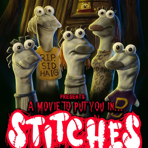 !!!DESIGN A SOCK-PUPPET HORROR/COMEDY MOVIE POSTER!!! Design by m(e_e)m