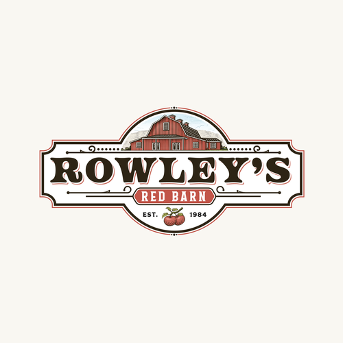 Logo and Brand Guide for Rowley's Red Barn Design by chusnanlutfi