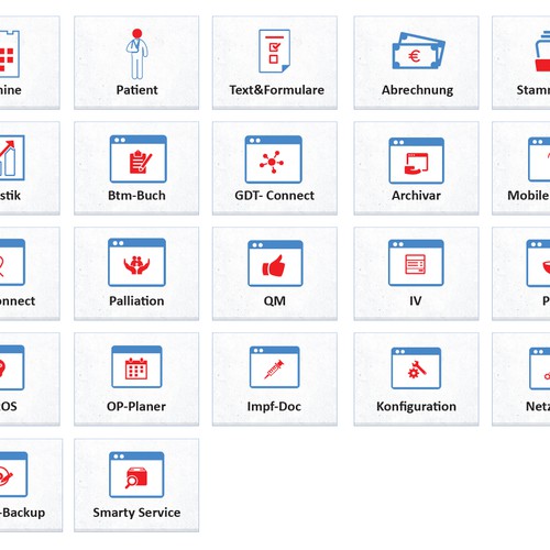Create 22 software icons for medical software Design by artsemafey