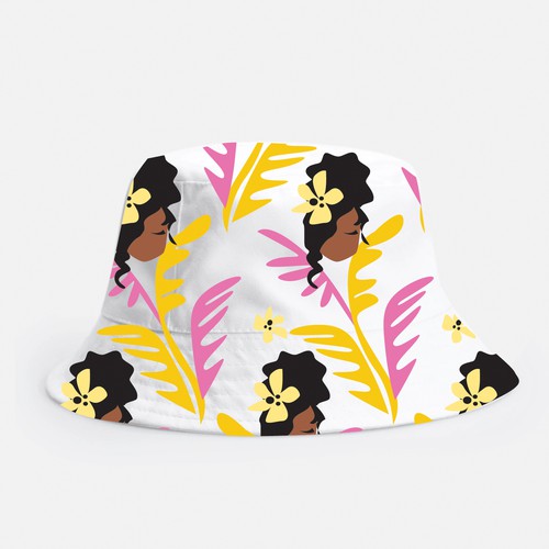 Bucket Hat Designs for Girls (black culture theme) Design by aSveta