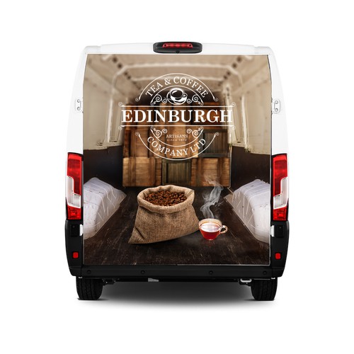 Design a show stopping Van Wrap for Edinburgh Tea and Coffee Co. Design by digital.ian