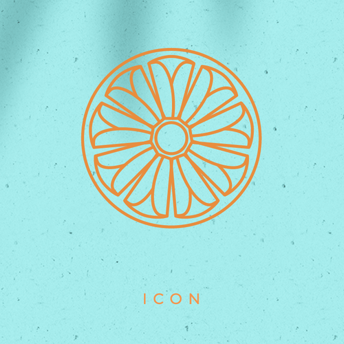 Simply Orange and Teal Design by Birdmetry Studio