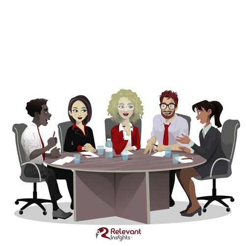 Design a cool market research meeting cartoon for relevant insights |  Illustration or graphics contest | 99designs