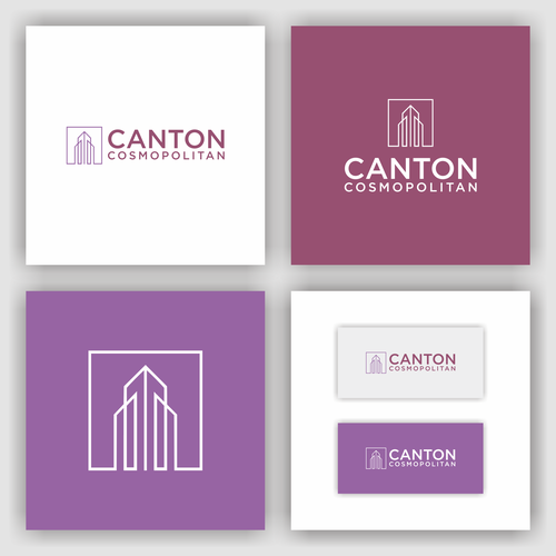 Logo for an office complex named The Canton Cosmopolitan. Design by Vonsign Studio