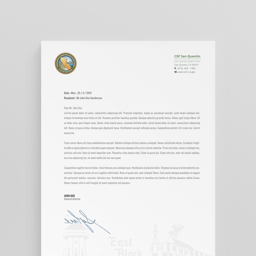 Prison Letterhead | Stationery contest