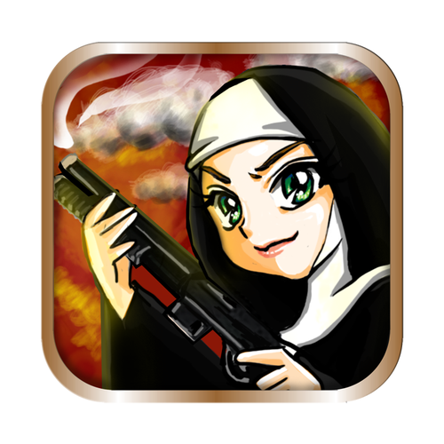 New icon for nuns fighting with monsters game Diseño de frambit