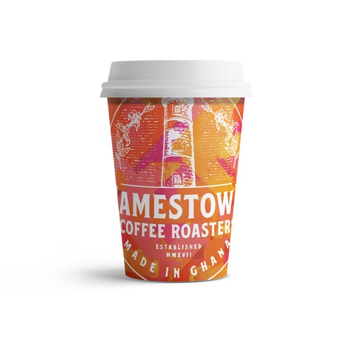 Coffee To-Go Cup Design for Cafe in Ghana Diseño de Plush Design