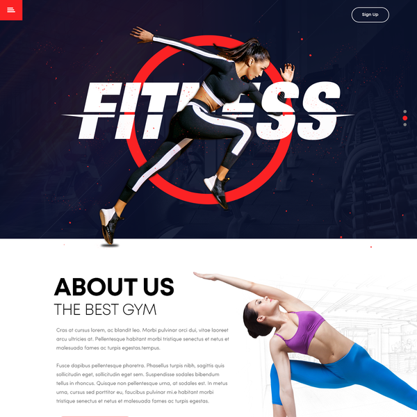 Design by UX/UI Designers titled "Gym Website"