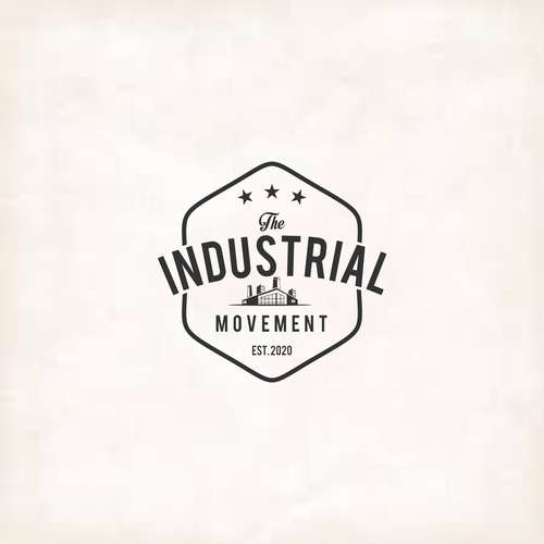 VINTAGE INDUSTRIAL PODCAST LOGO Design von nutronsteel