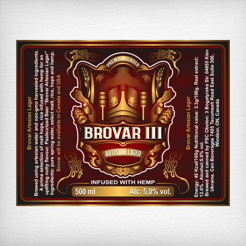 A Can of Beer infused with goodness needs a label Design by DataDesign99d