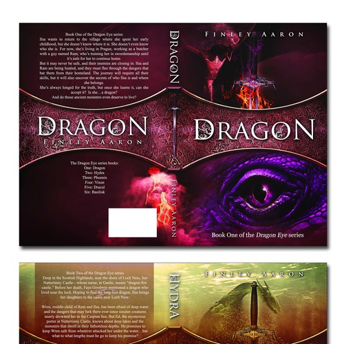 コンペ「Book Covers for the first 3 books in my YA urban fantasy series, Dragon Eye—more books to come!」のデザイン by Bandreiさん 