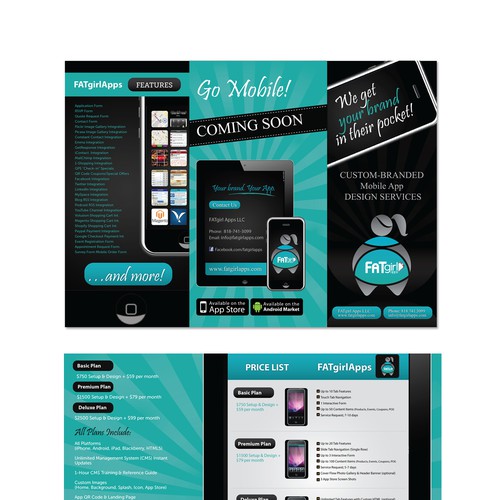 print or packaging design for FATgirl Apps Diseño de FaFarikula