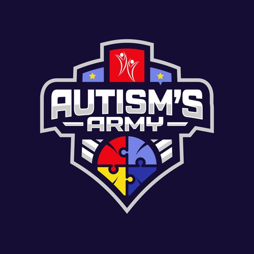 Basketball Logo for Team 'Autism's Army' - Your Winning Logo Featured on Major Sports Network Design by HandriSid
