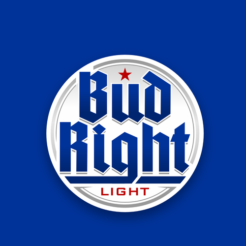 Bud Right.  The great new American Beer for good ol' fashioned American beer drinkers. Design by Voos Studio