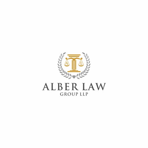 Law office firm logo keep Alber Law separate it looks better Design by Kean™