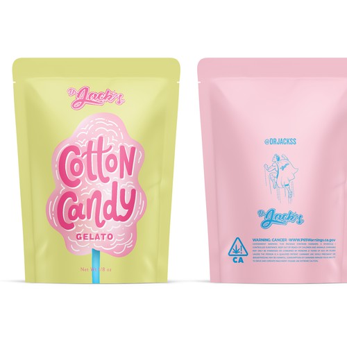 Cotton Candy gelato cannabis bag Design by bcra