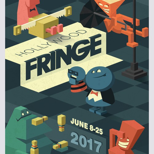 Guide Cover for the 2017 Hollywood Fringe Festival Design by gOrange