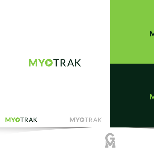 Logo for Myotrak. Design by M.G. designs