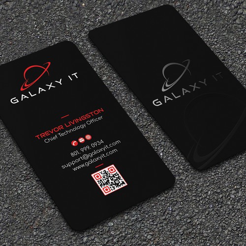 Create a Stellar Space-Themed Business Card for Galaxy IT Design by ™SF_Design™