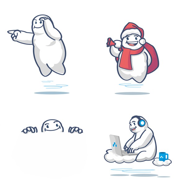 Design realizzato da Dmytro Shelko intitolato "Mascot set for SALE"