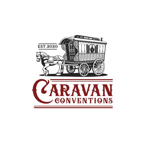 Caravan Conventions: Gypsy Horse with Gypsy Wagon Design by lindt88