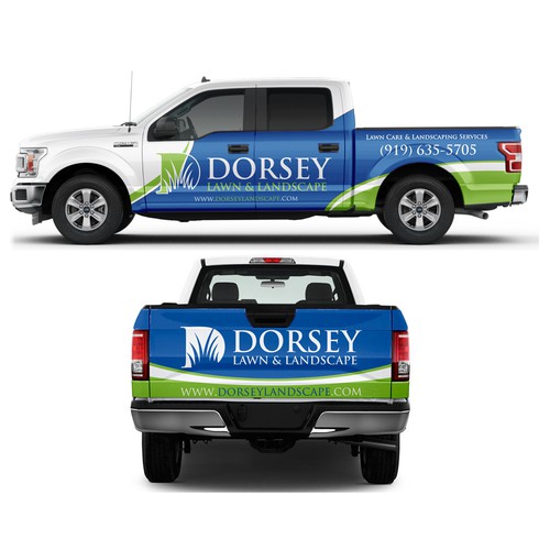 Lawn Care Truck Wrap Design - Ford F150 Crew Cab Design by Anugerah ilahi