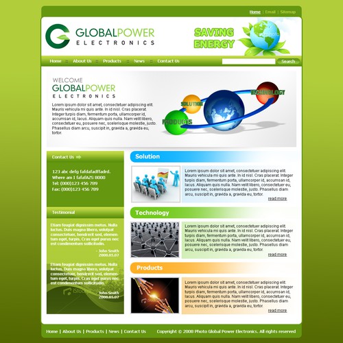 Design di Website Design for Green Electronic Company di Dod's