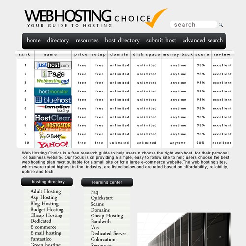 Redesign WebHostingChoice.com Design by thebrok