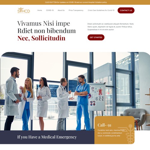 Homepage design of Health Care Website Design by monodeepsamanta