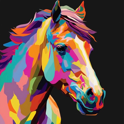 Multicolor Horse Design by Saz Community