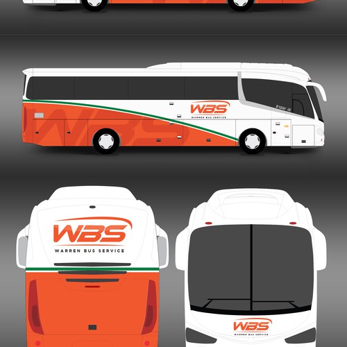 Charter Bus Graphics Incorporating Company Logo Competition Design by Kiky Rizki