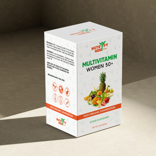 Design a premium packaging for Multivitamin for women 50+ brand for Nigerian Consumers Design réalisé par SONUPARMAR